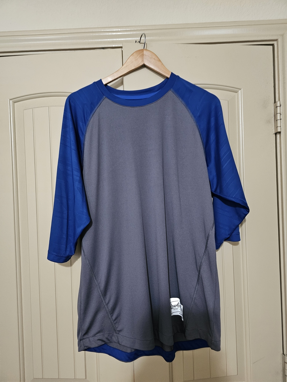 Rawlings Baseball Jersey Blue & Gray Size Large Like New